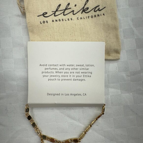 New Ettika Gold Plated Hand Bracelet Hand Chain - Picture 3 of 3